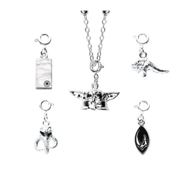 Star Wars The Mandalorian Interchangeable Pendant Necklace Grogu Baby Yoda - Picture 1 of 2